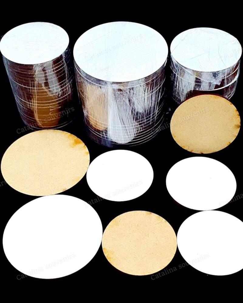 PLACA BASE REDONDA 3mm MEDIDAS: 6cm, 8cm, 10cm, 12cm, 15cm, 20cm, 25cm, 30cm,